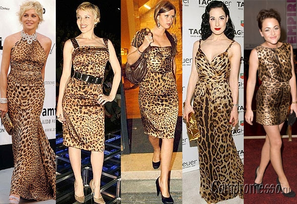 леопардовое платье