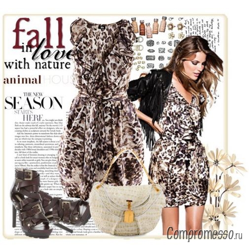 Повседневное леопардовое платье