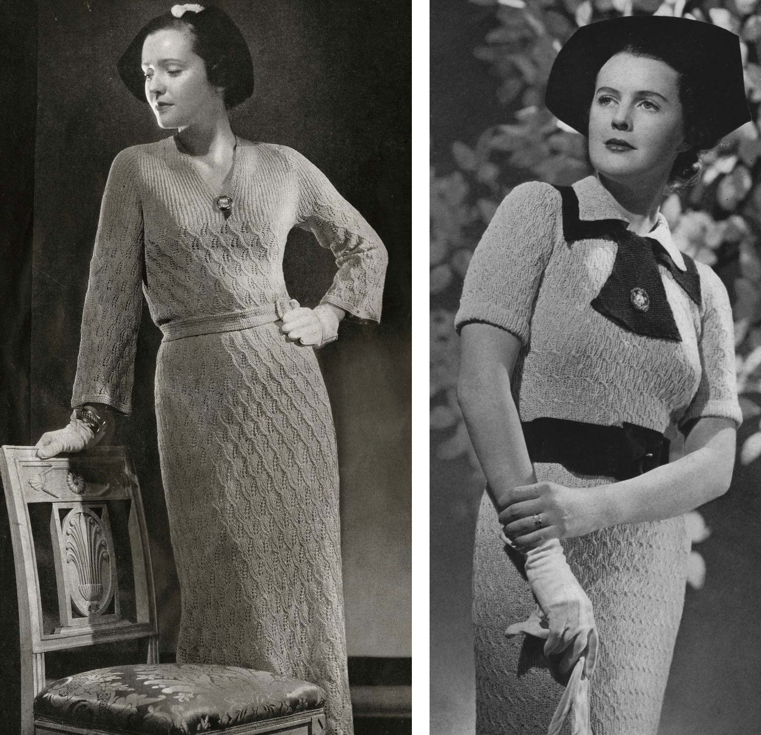 knit dresses 1935